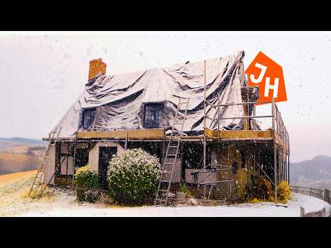 Snow, Paint Regret & Tiling Chaos | Renovating Our 500-Year-Old Cottage | Ep 14