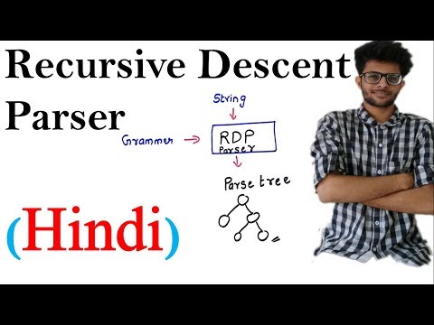 Recursive Descent parser with solved example in hindi | Compiler Design Lectures For Gate