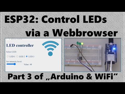ESP32: Control LEDs through a webserver/webportal (WiFi Part 3) - Arduino