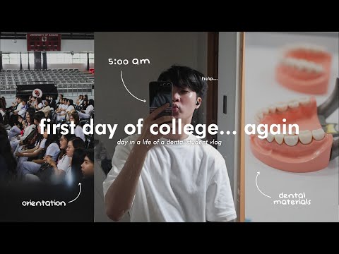 first day of college... again | 5:00 am study vlog, day in a life of a dental student (philippines)