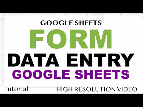 Google Sheets Form for Data Entry - Apps Script