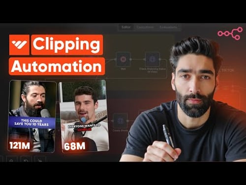 This AI System Turns 1 Long Video Into 100 Shorts (Fully Automated with n8n ⚡)