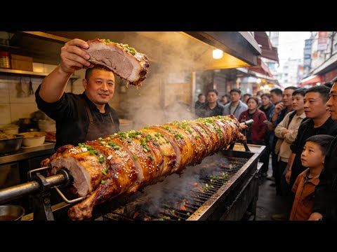 徐州大哥街边摆摊做烤肉,一串50斤重一个月收入百万,豪言秘方3000万都不卖!【好食勇哥】