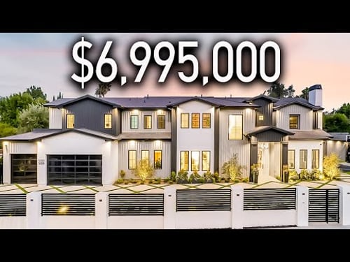 Touring Encino's NEWEST Mansion with a Basketball Court!