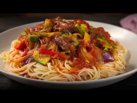 Pasta With Beef That Will Blow Your Mind! Incredibly delicious spaghetti in 10 minutes!