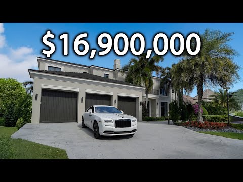 TOURING a $16,900,000 Waterfront Home in BOCA RATON with PATROLLING BOAT SECURITY