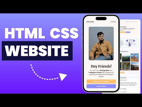 Build a Personal Website with HTML & CSS (Beginner Crash Course)