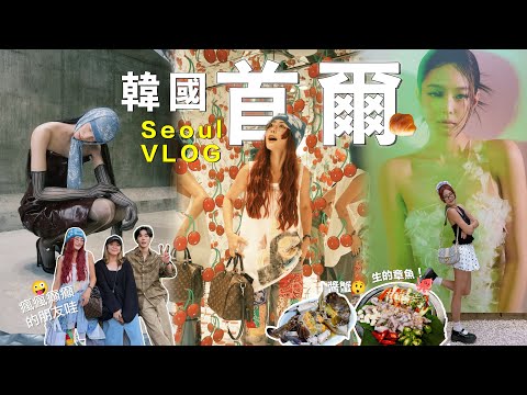 【韓國首爾 Vlog】辣的醬蟹🦀會動的章魚🐙生的鮑魚🍣 辣的雞爪🐔全部第一次吃!在狎鷗亭洞 get GD合照❤️帶你們看剛新出的牌子 ATiiSSU🫰🏻弘大 明洞 聖水洞 shopping天堂🛍️