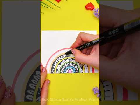 Create a Mini Mandala! 🌈 Tiny Art! #DIY #Art #Crafts #Drawing