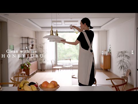 매일 오전 8시에 시작되는 깨끗한 집을 위한 청소루틴 / 레몬소주 활용법, 남편에 대한 이야기 / 연어샐러드, 자몽오렌지청 만들기