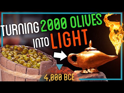 LET THERE BE LIGHT! Crushing 2000 Olives to Make Lamp Oil