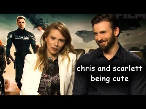 chris and scarlett being cute