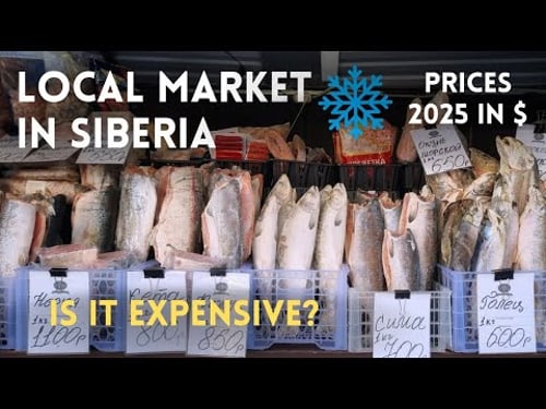 Typical Russian Market in Siberia π·πΊ Life in a small city in Russia