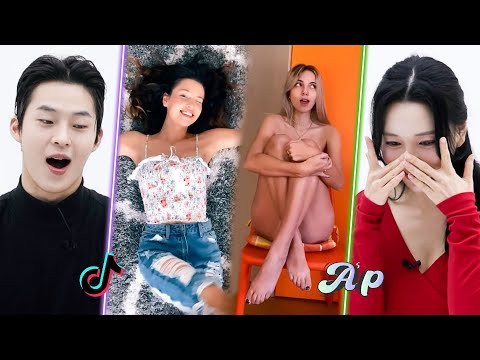 Korea's Hot Man and Woman Influencers TikTok 'Olivia' Challenge Reaction| asopo