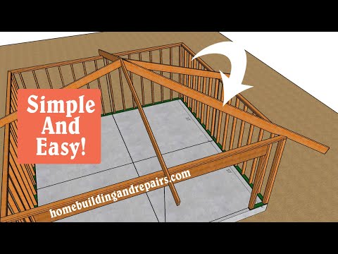 How To Layout And Cut Hip Roof Rafter Without Any Math Formulas or Framing Square