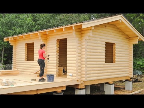Young Woman Builds Dream Wooden House Beside the Stream | Start to Finish by @trieuthisenh-o6k 