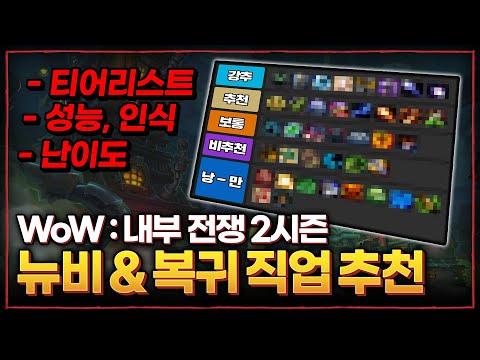 WoW Class Recommendation Tier List (Internal War Season 2 Newbies & Returning Players)