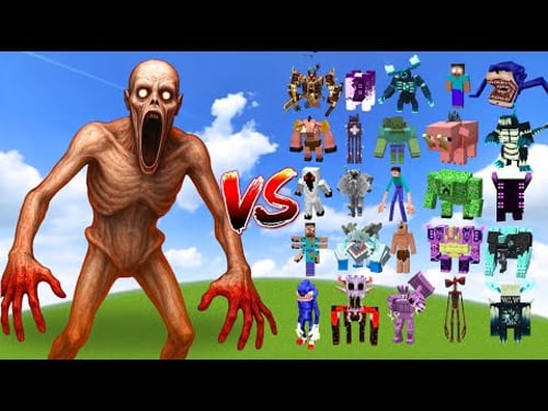 SCP-096 (Shy Guy) vs All Minecraft Bosses - Minecraft Mob Battle