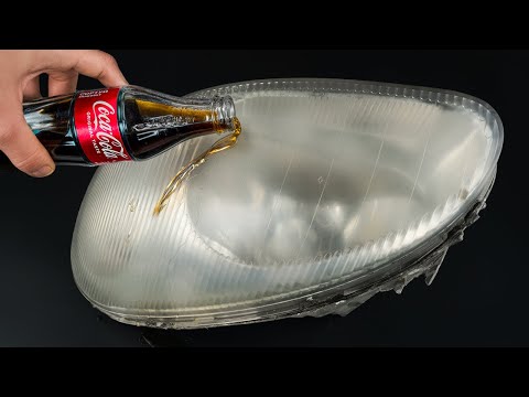 Old headlight as new in 1 minute! Amazing Way to Restore with Coca-Cola!
