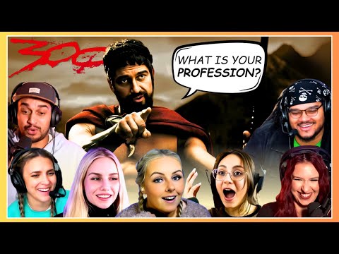 FIRED-UP "SPARTANS, WHAT IS YOUR PROFESSION?" Reactions 🫢 300 (2006) Movie Reaction Compilation
