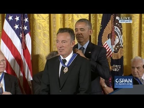 Bruce Springsteen Medal of Freedom Award 11-22-16