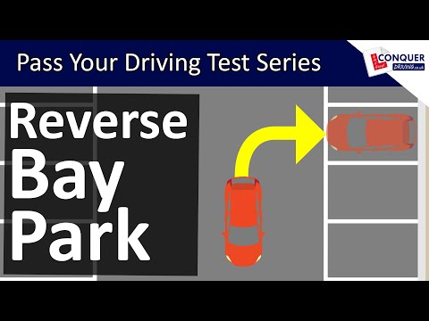 Reverse Bay Parking using the Mirrors for Reference Points - Driving Test Manoeuvre in Great Britain