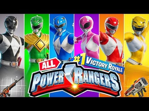 Winning With *EVERY* POWER RANGER BOSS in Fortnite!