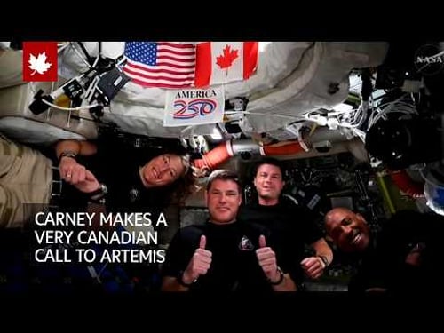 Mark Carney makes a very Canadian call to space
