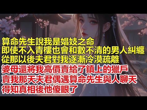算命先生說我是娼妓之命,即使不入青樓也會和數不清的男人糾纏,從那以後夫君對我逐漸冷漠疏離,婆母還將我高價賣給了鎮上的獵戶,賣我那天夫君偶遇算命先生與人聊天,得知真相後他傻眼了.....