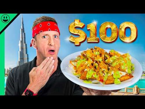 $100 Dubai Street Food Challenge!! Middle Eastern Meltdown!!