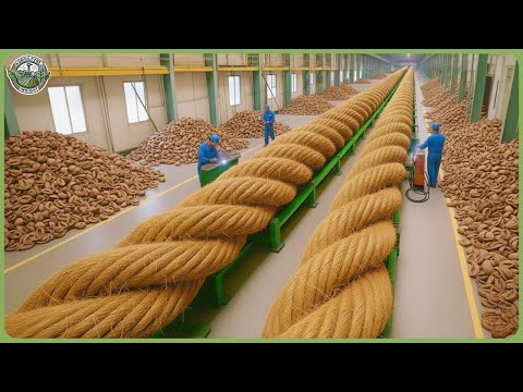 Fascinating Coconut Fiber Process In Modern Factories-How Millions of Coconut Bio Products Are Made