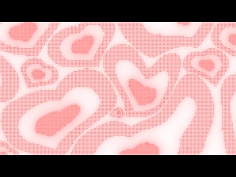 Warped White and Pastel Pink Y2k Neon LED Lights Heart Background || 1 Hour Looped HD