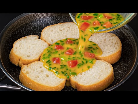 Just pour eggs on the bread! My grandma's old recipe is genius!