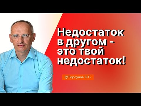 Недостаток в другом человеке - это твой недостаток! Торсунов лекции