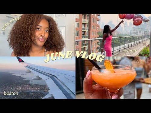 JUNE VLOG | 72 Hours in Boston, Dyeing My Hair Deep Ginger, Events & Random Office Days