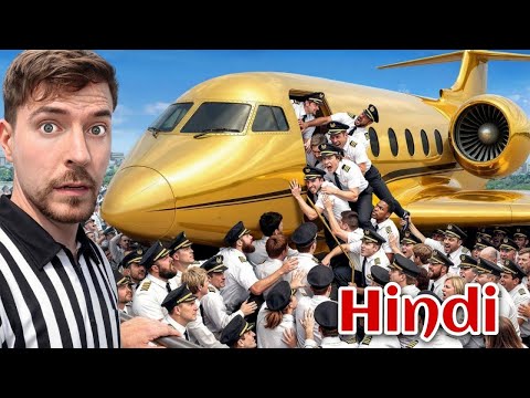 100 Pilots Fight For A Private Jet in Hindi | New Video Hindi Mrbeast | Mrbeast Hindi