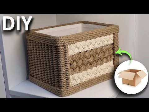 How Easy it is to Turn a Cardboard Box into a Wonderful Organizer Basket! / Waste Recycling!