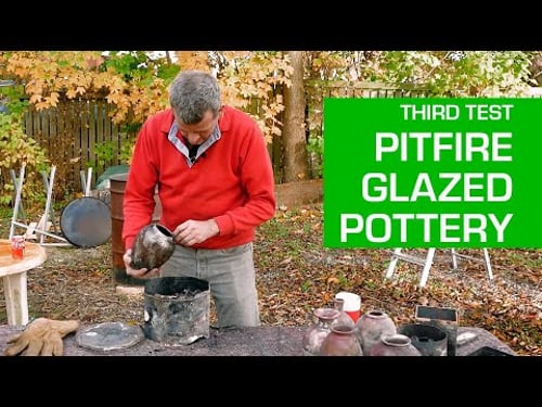 42. Pitfire Glazed Pottery - third test