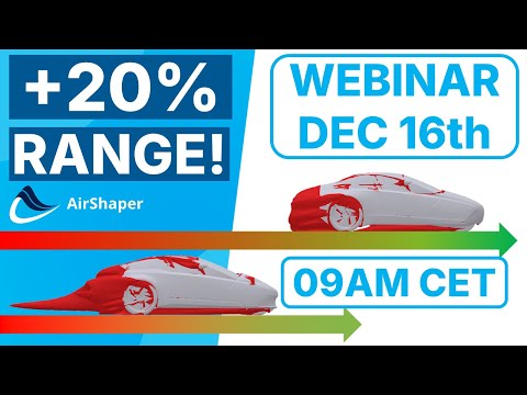 Free Webinar - How to Reduce Aerodynamic Drag by 29% on an Electric Vehicle