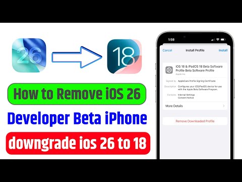 how to remove ios 26 developer beta from iphone | downgrade ios 26 to 18 (without Computer)