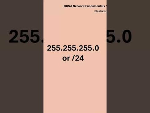 CCNA1.6 Flashcards - Configure and verify IPv4 addressing and subnetting