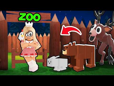 Kat and I Built The SAFEST ZOO in 99 Nights in the Forest! (Roblox)