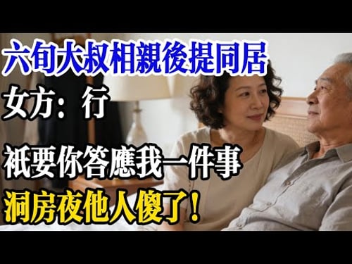 六旬大叔相親後提同居,女方:「行,只要你答應我一件事」洞房夜他人傻了!