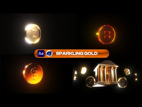 Sparkling Gold coin tutorial - After effects and Cinema4D