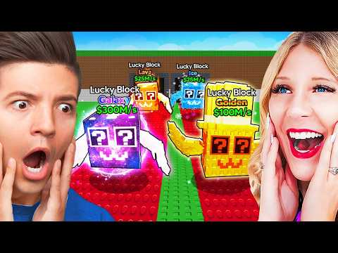 ELEMENTAL Lucky Block Race vs Preston!