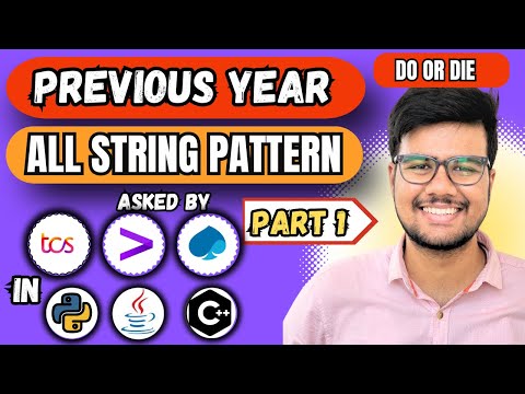All Types of String Coding Questions in 1 Hours P-1 | TCS NQT preparation 2024 | #python #cpp #java