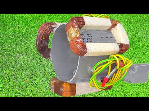 I Built a FREE 230V Energy Generator at Home Using Old Motor Parts