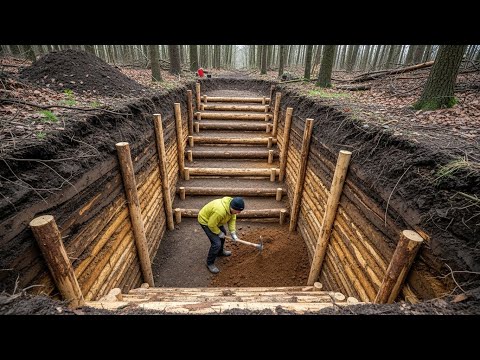 From Bare Ground to Hidden Home – Building a Full-Size Forest Dugout with My Own Hands Over One Year