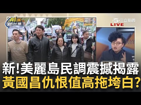 精華|美麗島民調震撼揭露!黃國昌仇一人政黨 恨值高"拖累全黨"? 吳靜怡點民眾黨內憂外患 昌萬華開講被嗆爆 國民黨背後暗自竊喜?│王偊菁 主持│【前進新台灣】20250224│三立新聞台