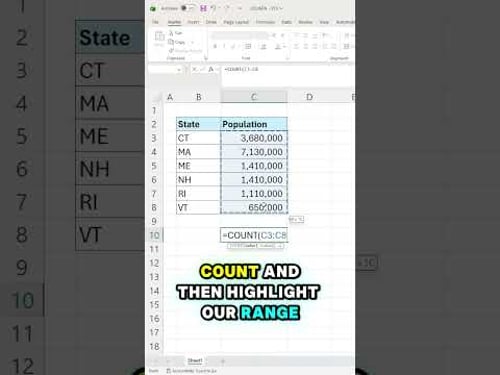 COUNT and COUNTA Excel Formulas #Excel #ExcelTips